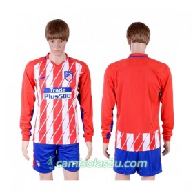 Camisolas de Futebol Atlético Madrid Equipamento Principal 2017/18 Manga Comprida